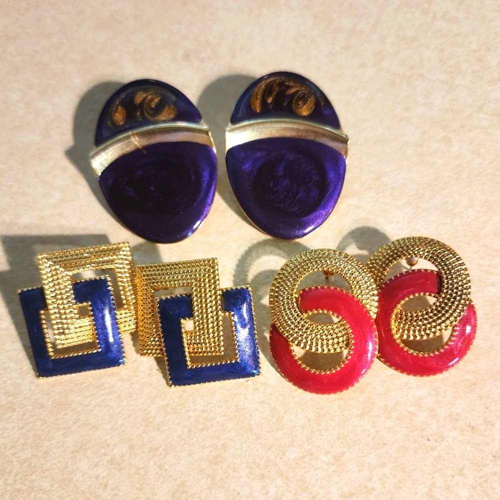 Set of 3 Vintage Earrings